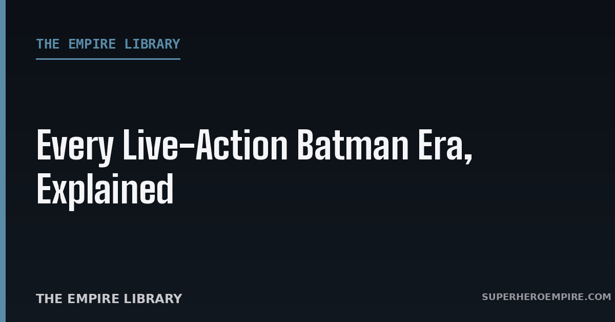 Every live-action Batman era explained graphic