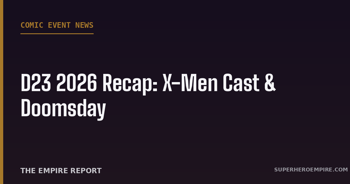 D23 2026 Recap: X-Men Cast and Avengers Doomsday graphic