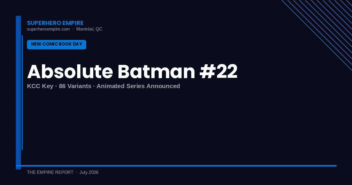 Absolute Batman #22 — KCC Key Flag 86 Variants In Store July 8 2026