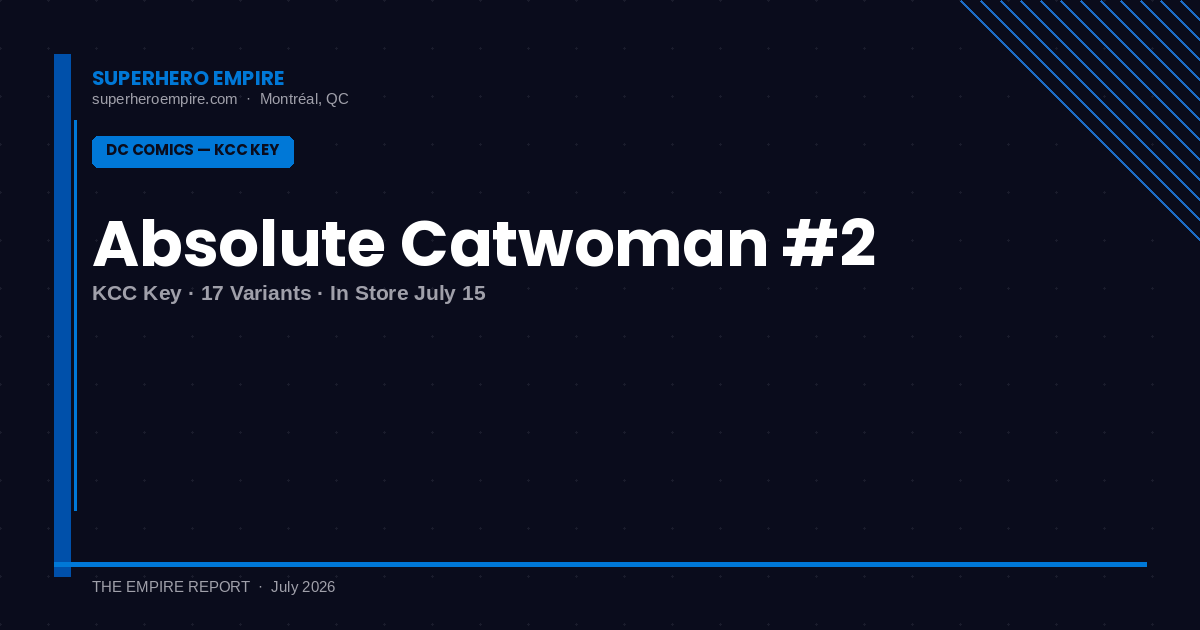 Absolute Catwoman #2 — KCC Key 17 Variants In Store July 15 2026