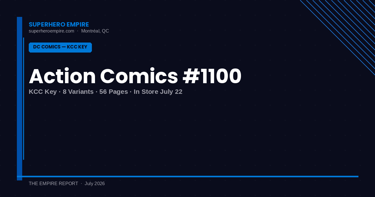 Action Comics #1100 — KCC Key 8 Variants In Store July 22 2026