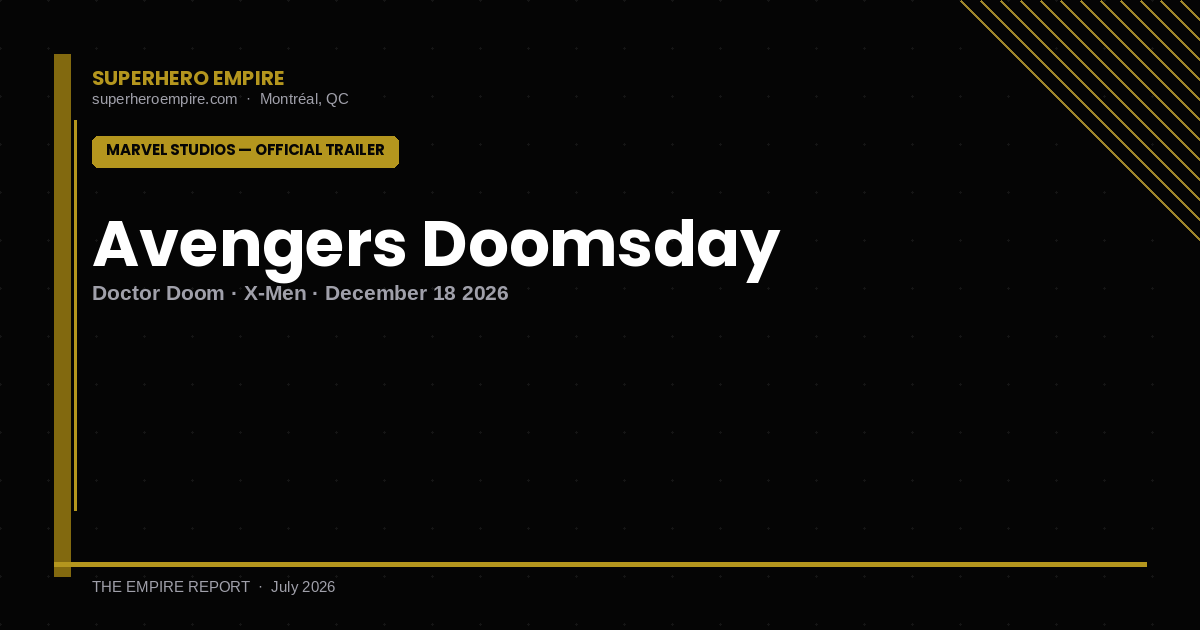 Avengers Doomsday Official Trailer — Doctor Doom vs the Marvel Universe December 18 2026