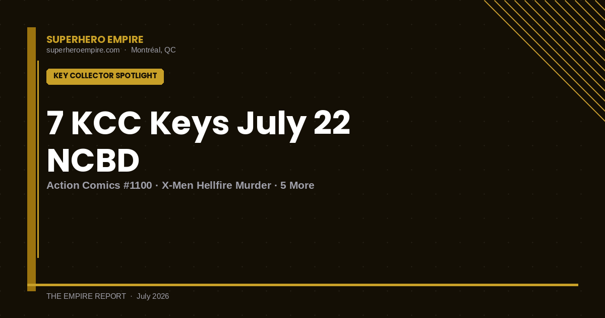Key Issues to Watch — NCBD July 22 2026