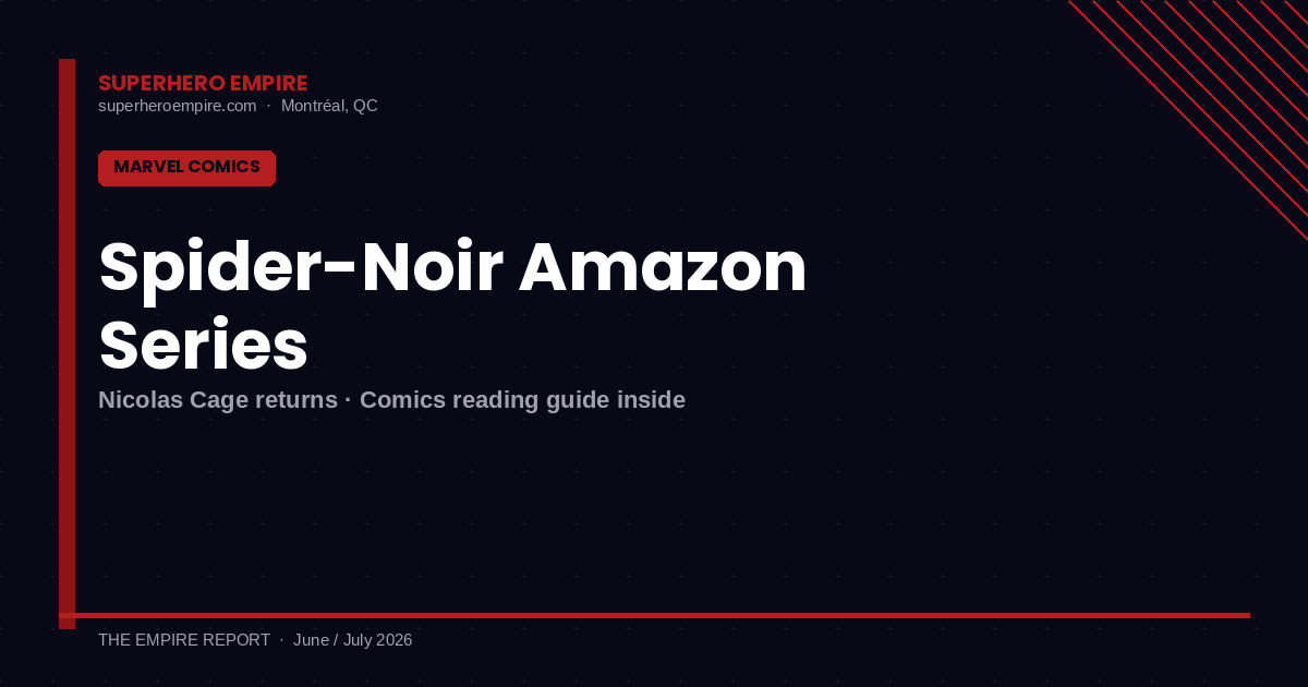 Spider-Noir Amazon Series — Comics Reading Guide