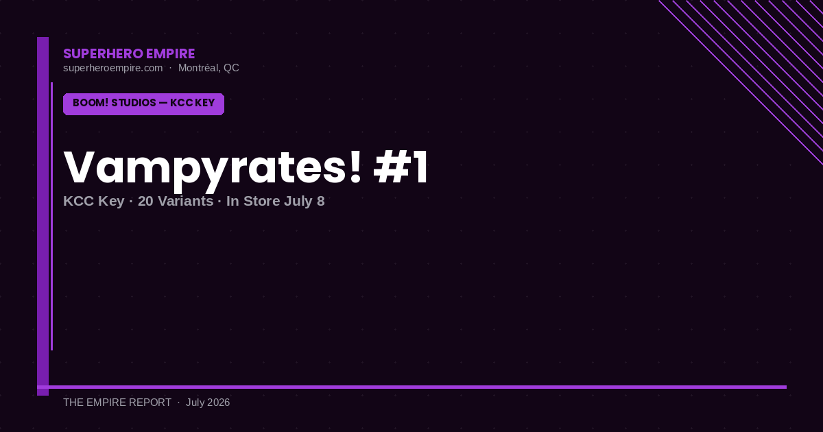 Vampyrates! #1 — KCC Key 20 Variants In Store July 8 2026