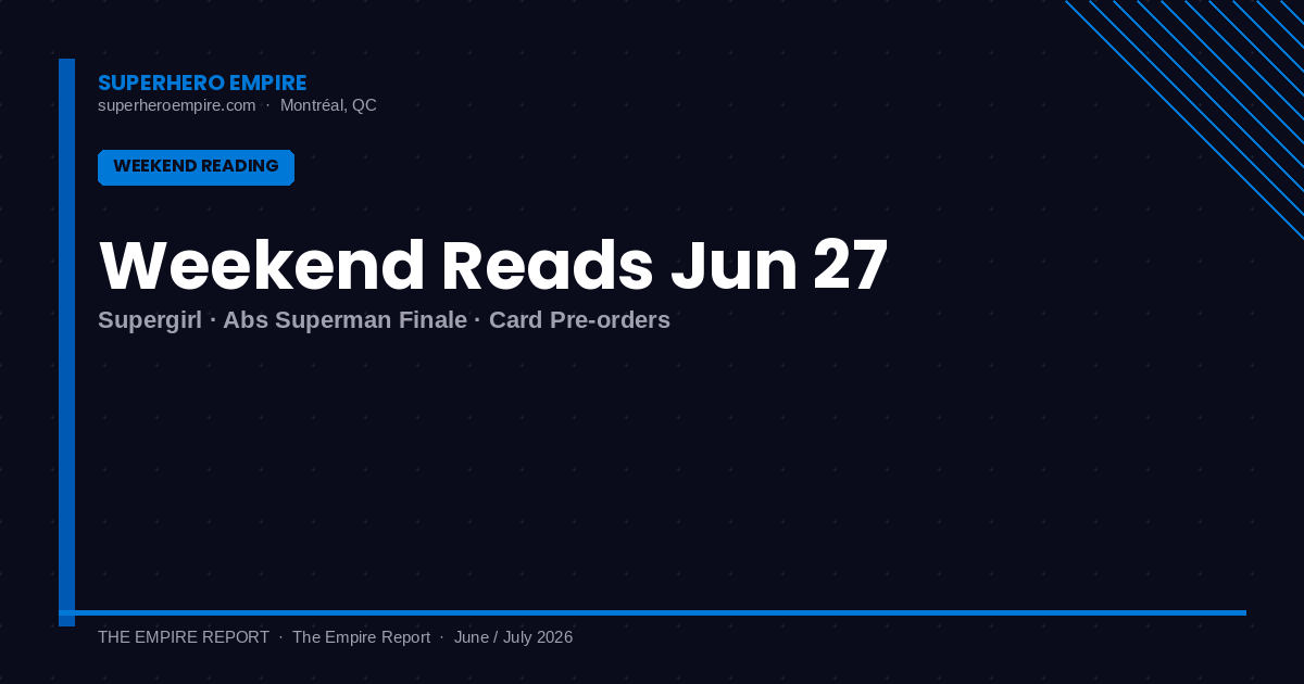 Weekend Reading — Saturday July 4 2026