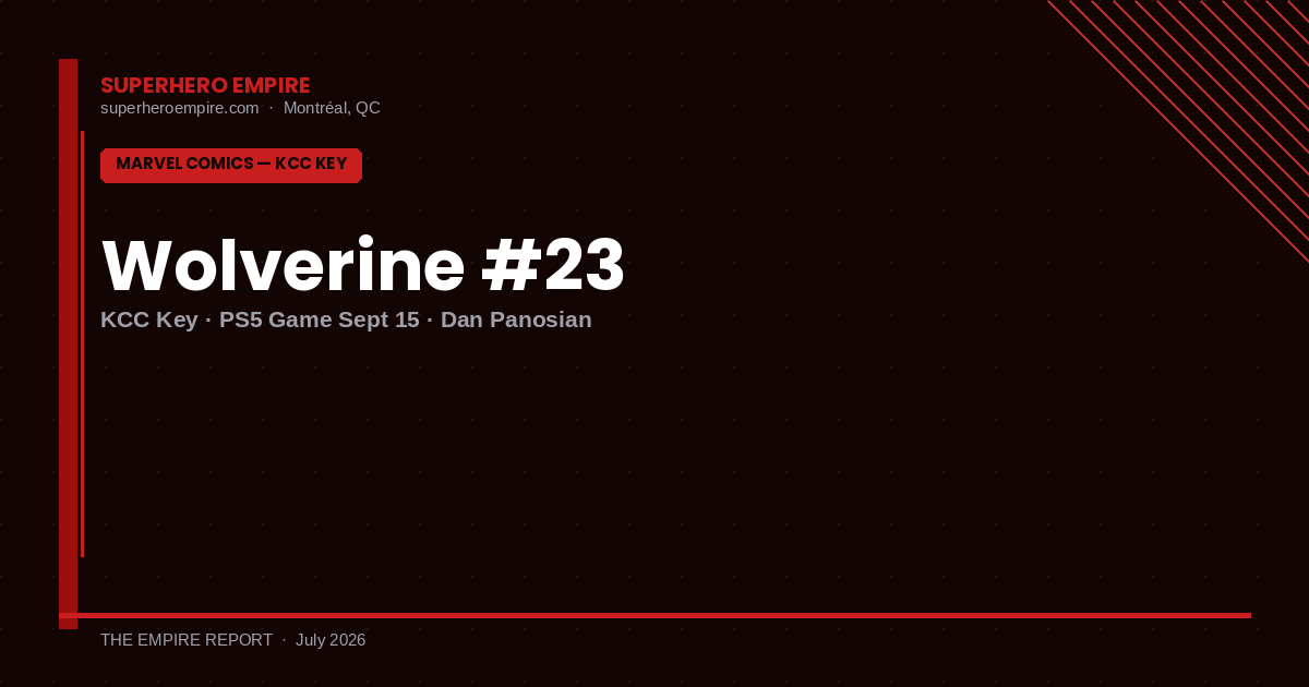 Marvel's Wolverine PS5 September 2026 Comics Reading List