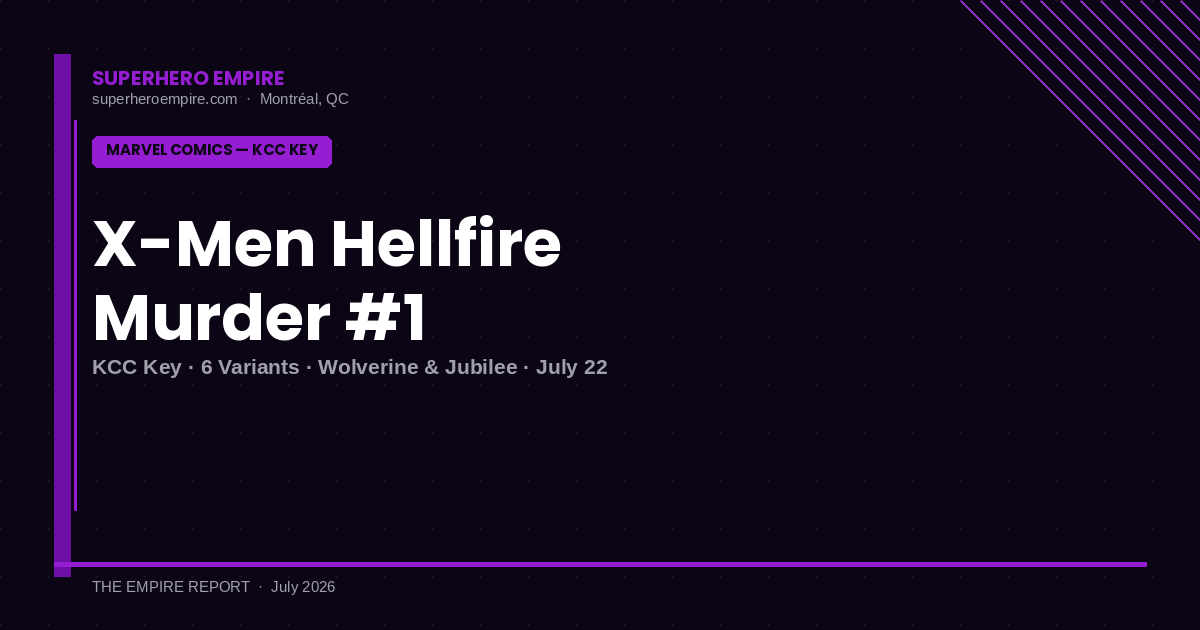 X-Men The Hellfire Murder #1 — KCC Key In Store July 22 2026