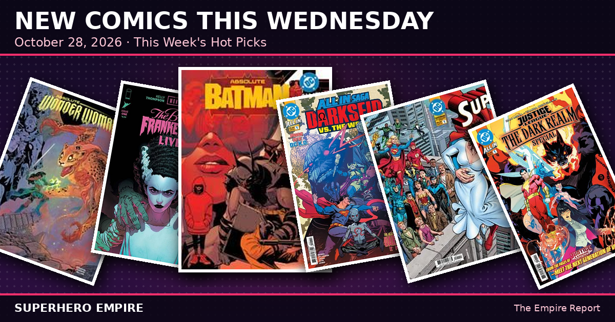 This week's six Highlights covers fanned out for New Comics This Wednesday, October 28, 2026