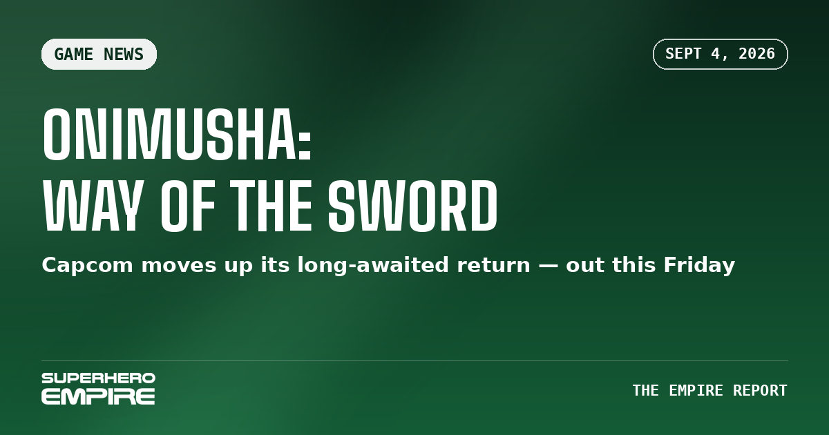 Onimusha: Way of the Sword game news graphic