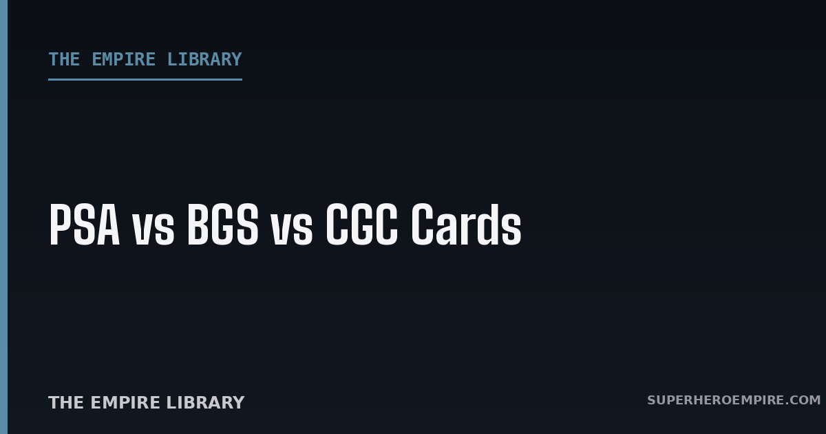 PSA vs BGS vs CGC Cards grading comparison graphic