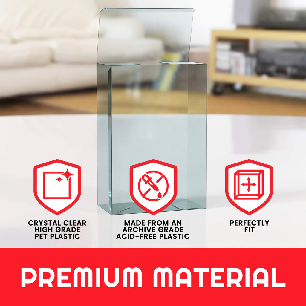 EVORETRO Display Case Protector for Small amiibo 12.9x7x19 PET Protector Pack of 10