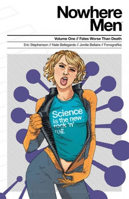 Nowhere Men Tp Vol 01 Fates Worse Than Death (Teal Shirt)