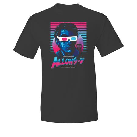 DOCTOR WHO NEON 80S ALLONS-Y T-SHIRT XL