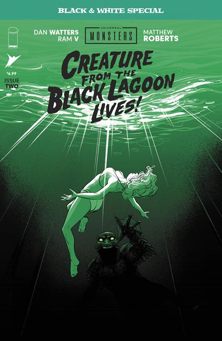 UNIVERSAL MONSTERS CREATURE FROM THE BLACK LAGOON LIVES BLACK & WHITE SPECIAL #2 (OF 2) CVR A MATTHEW ROBERTS