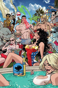 JUSTICE LEAGUE UNLIMITED #21 CVR F KAARE ANDREWS SWIMSUIT CARD STOCK VAR