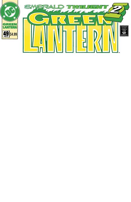 Green Lantern #49 Facsimile Edition Cvr B Blank Card Stock Var