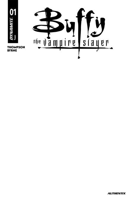 Buffy The Vampire Slayer #1 Cvr H Blank Authentix Var