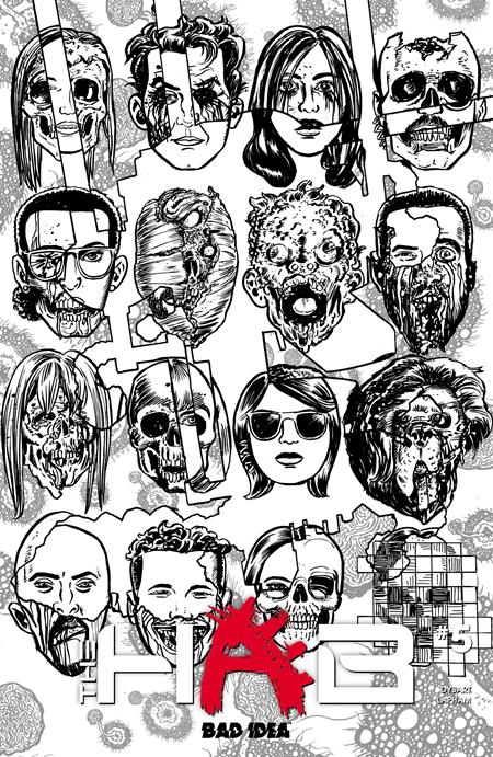 Hab #5 (Of 6) Cvr D David Lapham Bw Infected Skulls Var