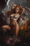 RED SONJA SHE DEVIL WITH A SWORD #4 CVR F LUCIO PARRILLO METAL PREMIUM VAR