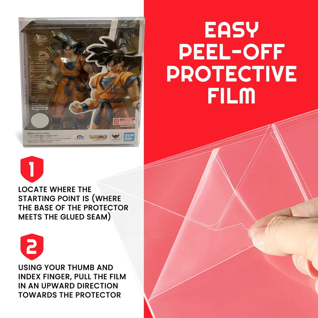 EVORETRO Display Case Protector for SH Figure Son Goku Super Hero PET Protector Pack of 10