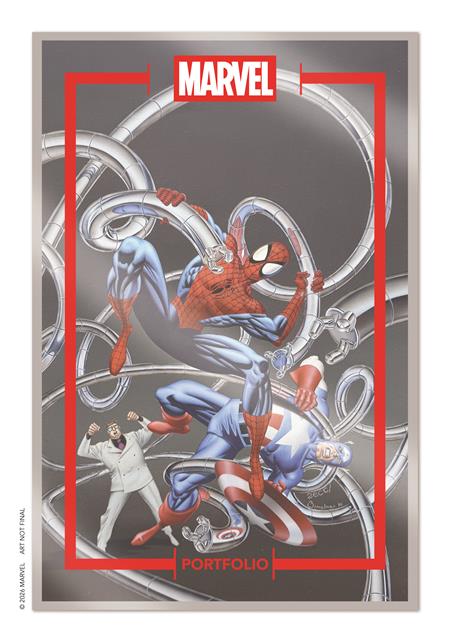 MARVEL PORTFOLIO OF MIKE ZECK SPIDER-MAN & CAPTAIN AMERICA 9 PRINT SET