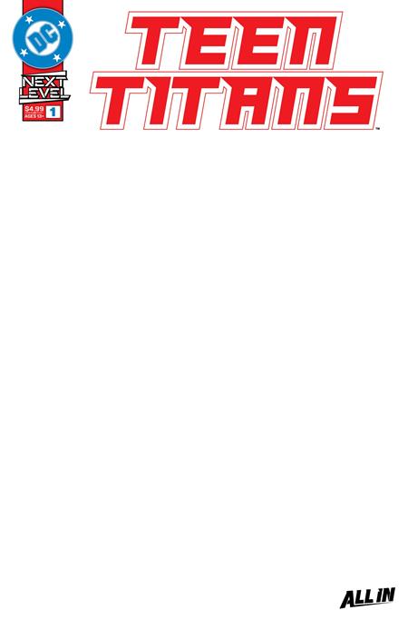 Teen Titans #1 Cvr E Blank Card Stock Var