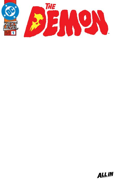 Demon #1 Cvr F Blank Card Stock Var