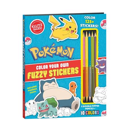 Pokemon Color Your Own Fuzzy Stickers Hc
