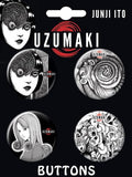 Ata-Boy Junji Ito Uzumaki Carded 4 Button Set (Net)
