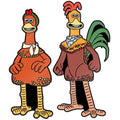 Aardman 50 Chicken Run Dotn Rocky And Ginger Enamel Pin Badge Set
