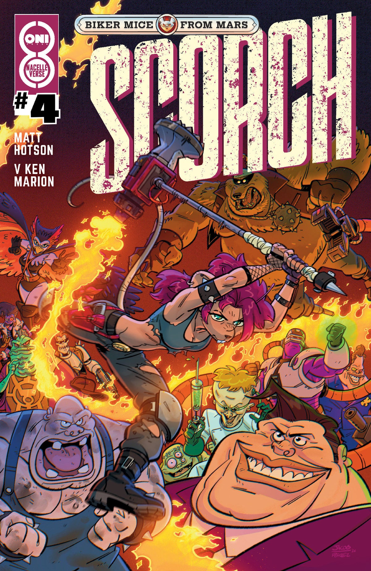 Biker Mice From Mars Scorch #4 Cover B Jacob Perez Var