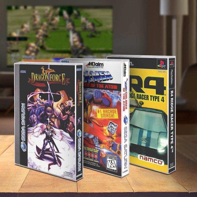 Sega Saturn Long Box - EVORETRO PET Protectors - Pack of 25