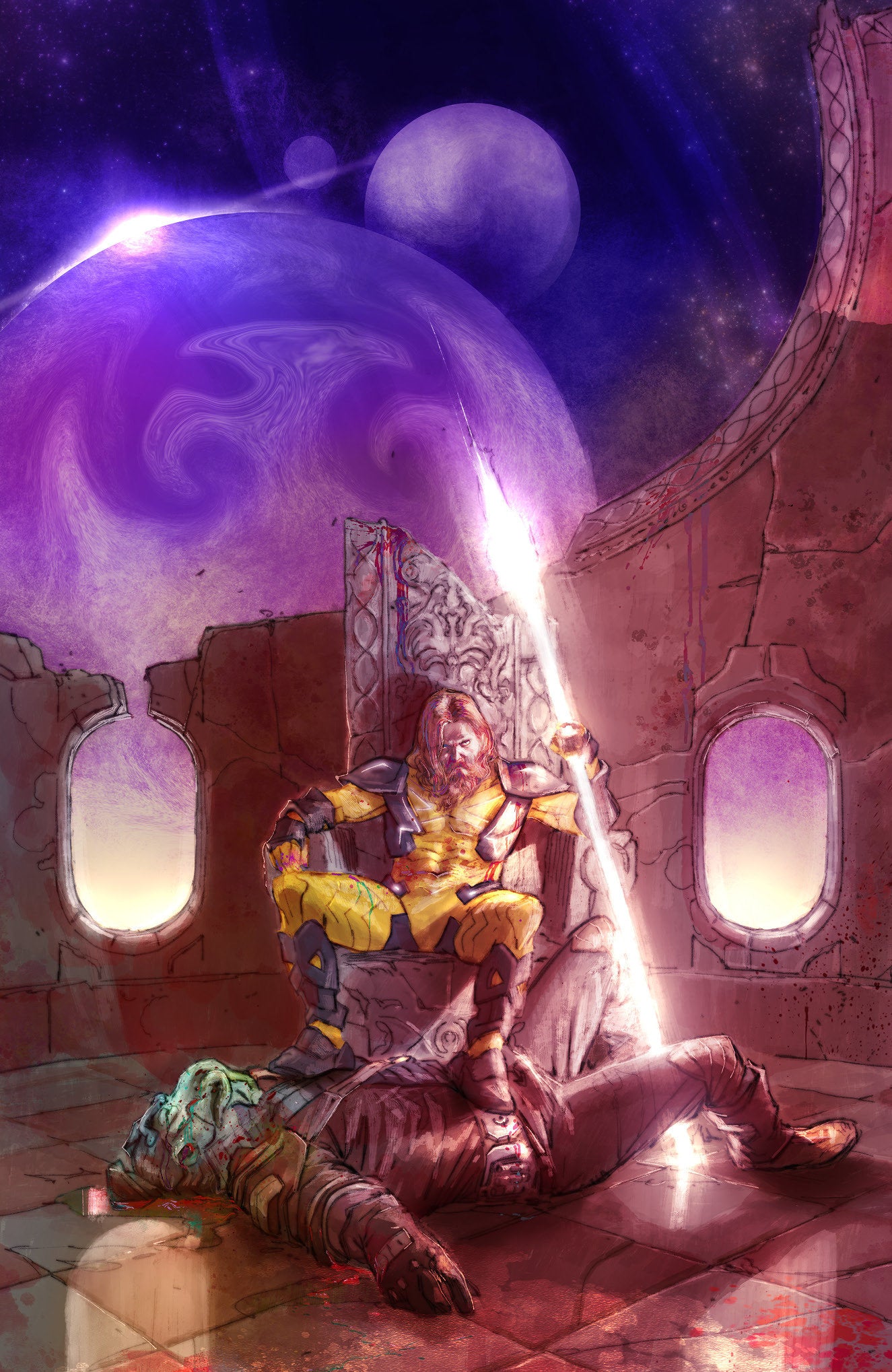 Valiant Beyond: The X-O Manowar #8--The God Hunt #4 Variant D (Bufi Full Art)