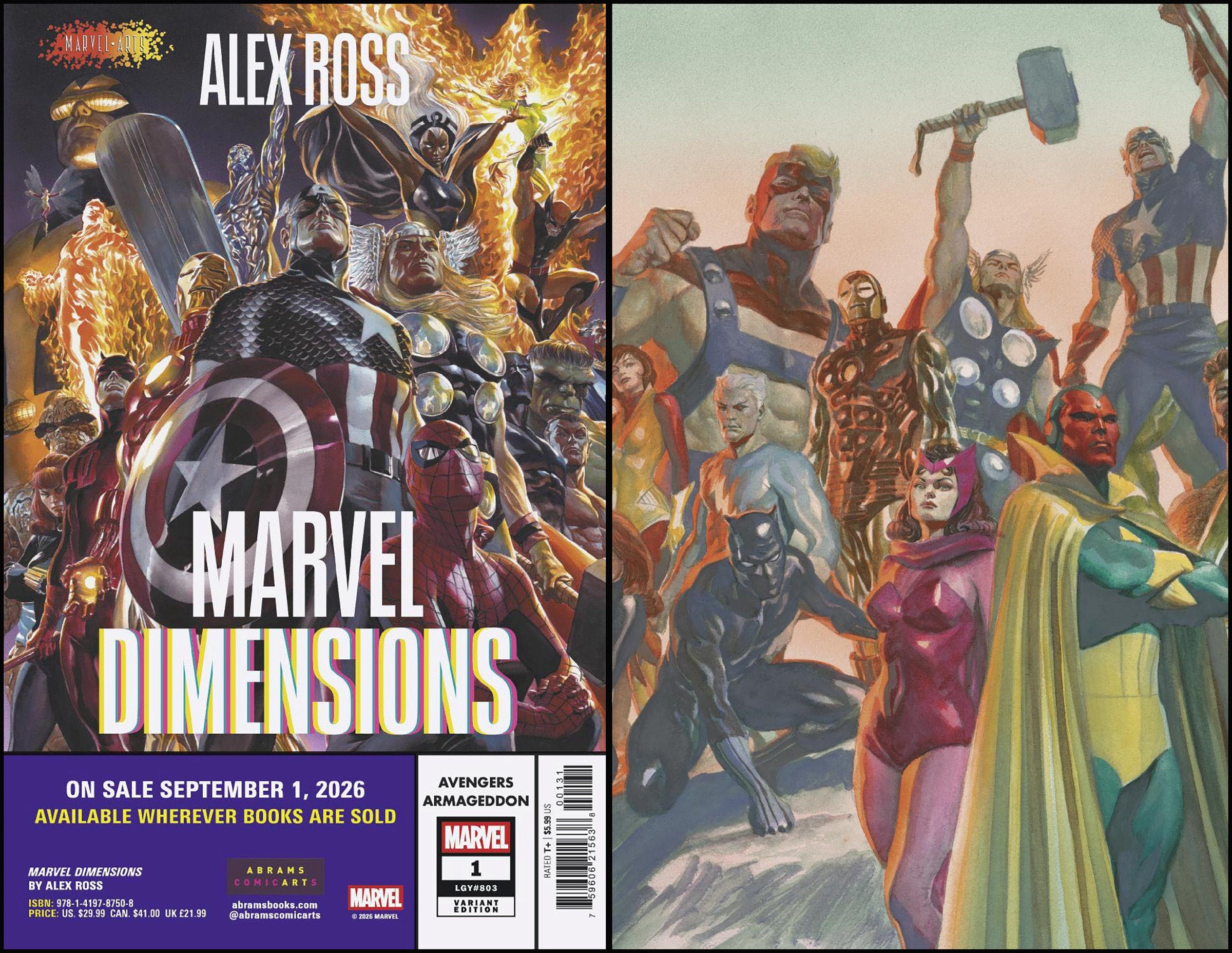 AVENGERS: ARMAGEDDON #1 ALEX ROSS MARVEL DIMENSIONS VARIANT