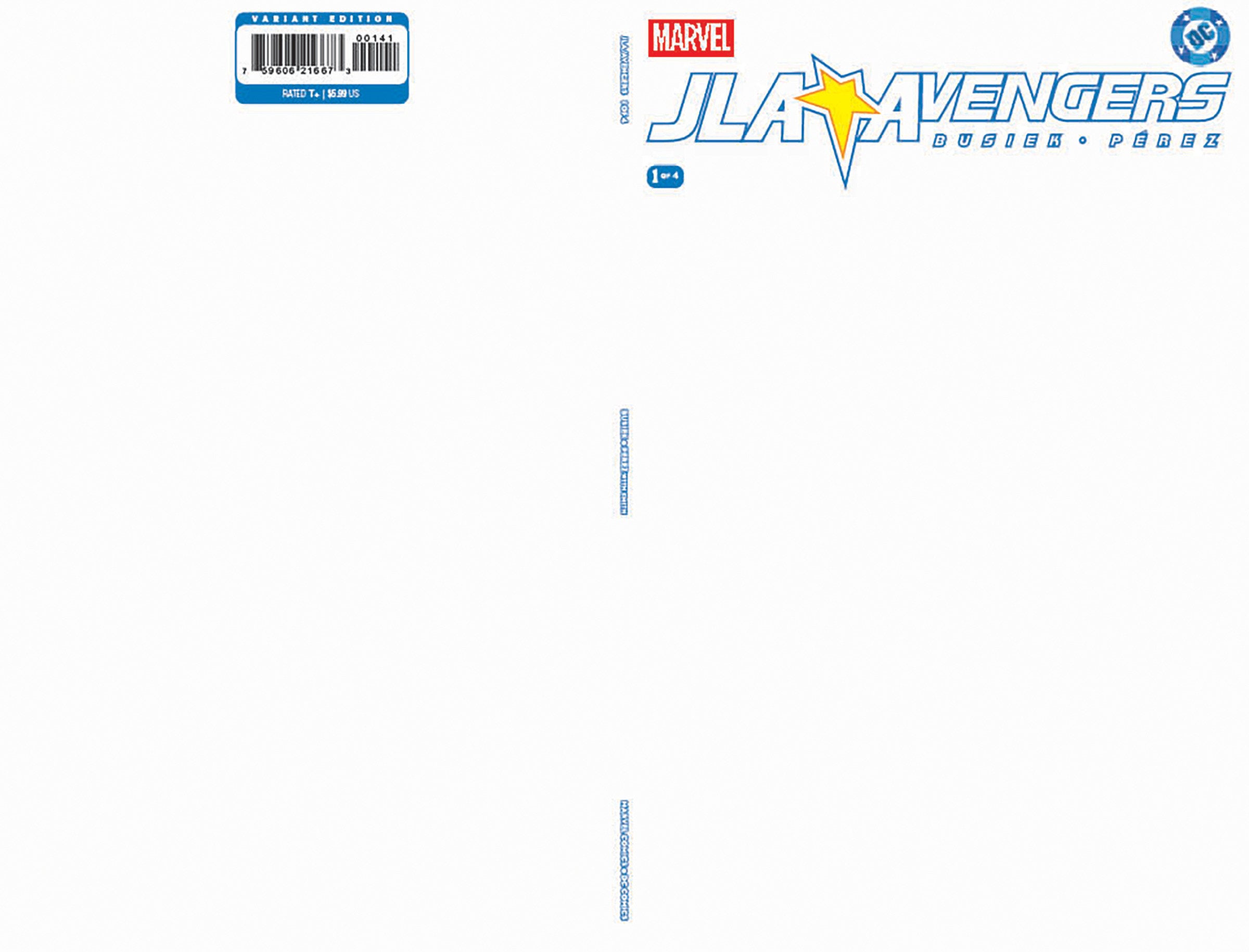 JLA/AVENGERS #1 FACSIMILE EDITION BLANK COVER VARIANT