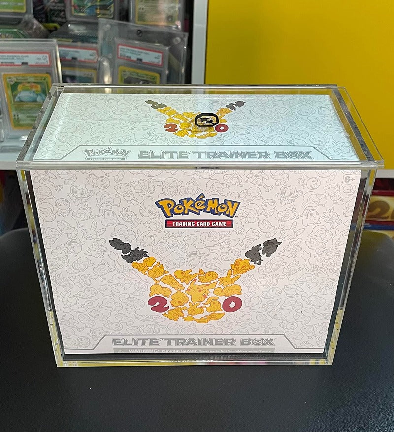 Pokemon ETB Elite Trainer Box w/ Sliding Lid Anti-UV - EVORETRO Acrylic Protector 4.0MM (Pack of 4)