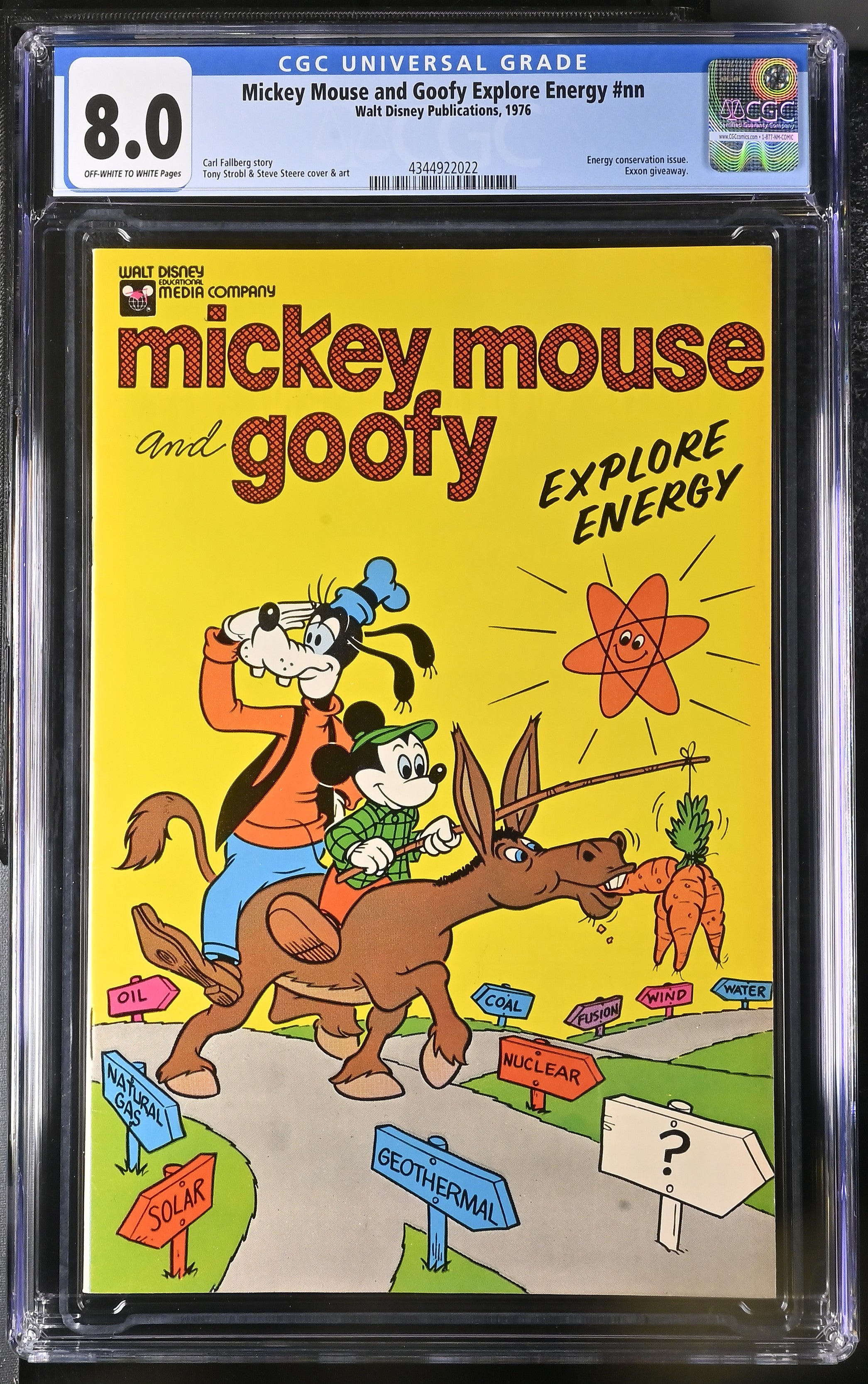 Mickey Mouse and Goofy Explore Energy #nn (1976) CGC 8.0