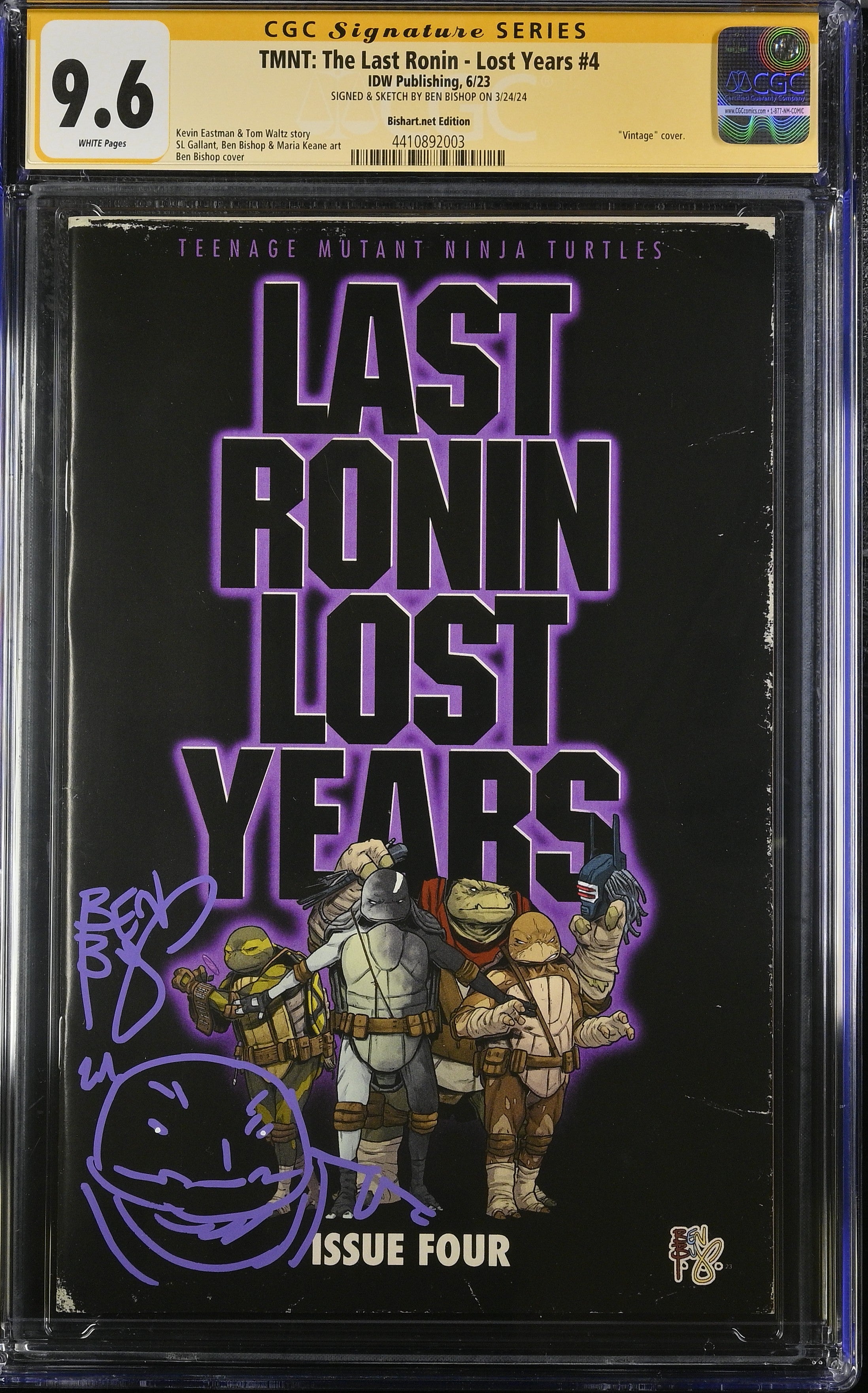 TMNT: The Last Ronin - Lost Years #4 (2023) CGC 9.6 - Bishart.net Edition