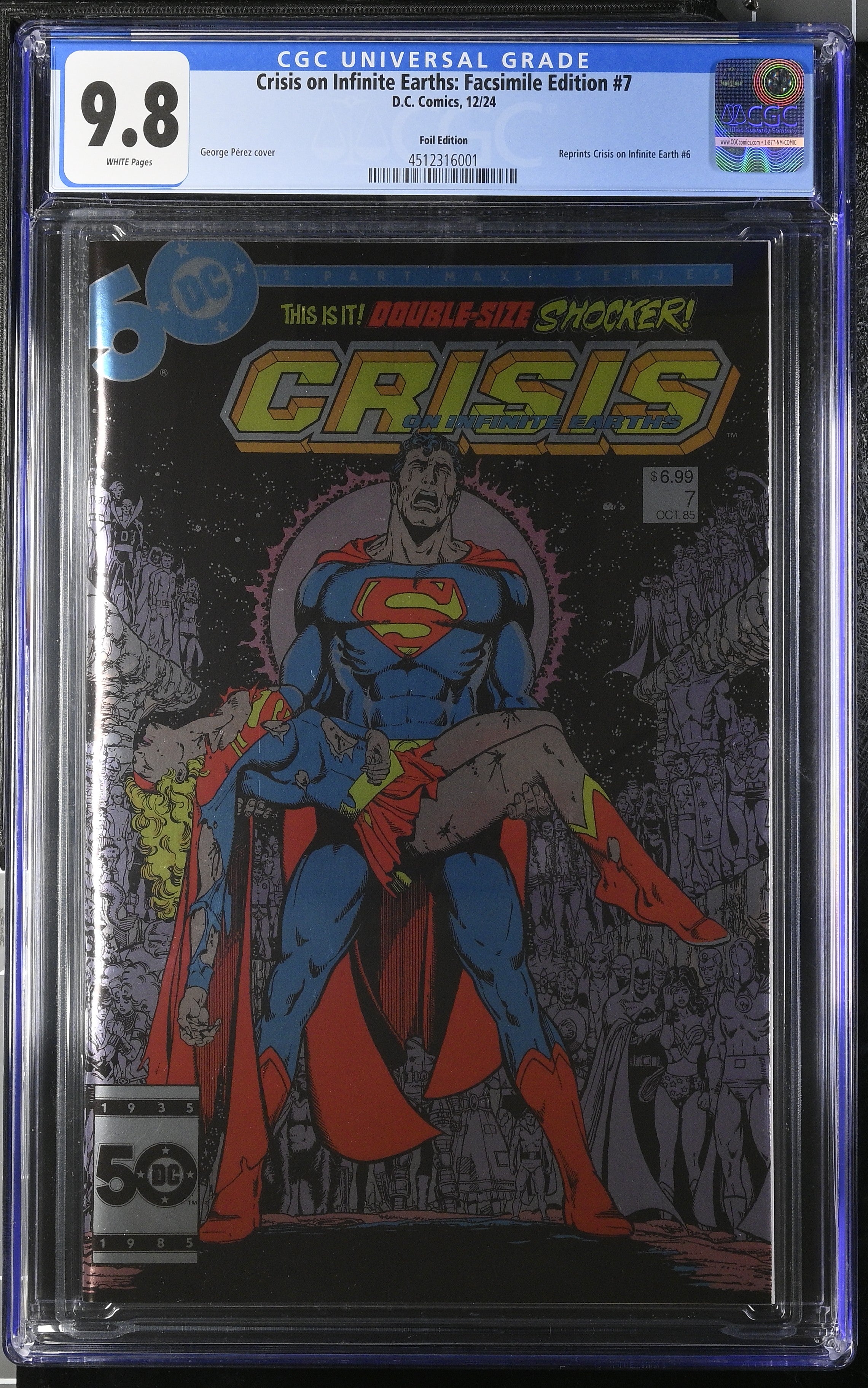 Crisis on Infinite Earths: Facsimile Edition #7 (2024) CGC 9.8 - Foil Edition
