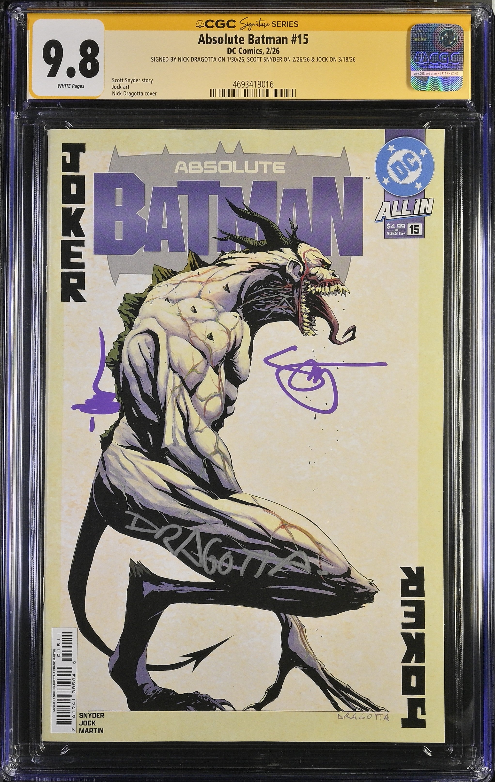 Absolute Batman #15 (2026) CGC 9.8