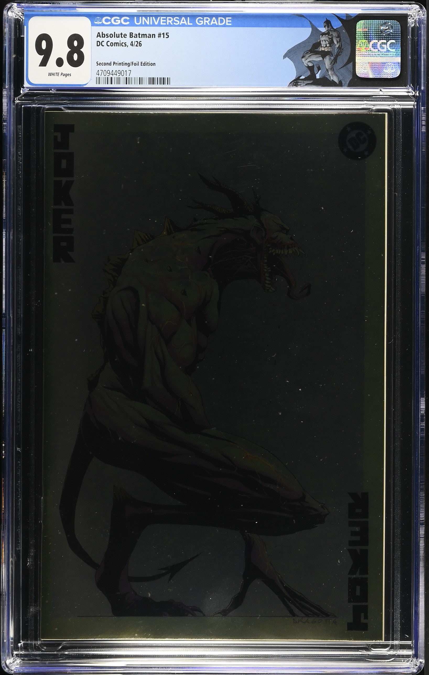 Absolute Batman #15 (2026) CGC 9.8 - Second Printing/Foil Edition