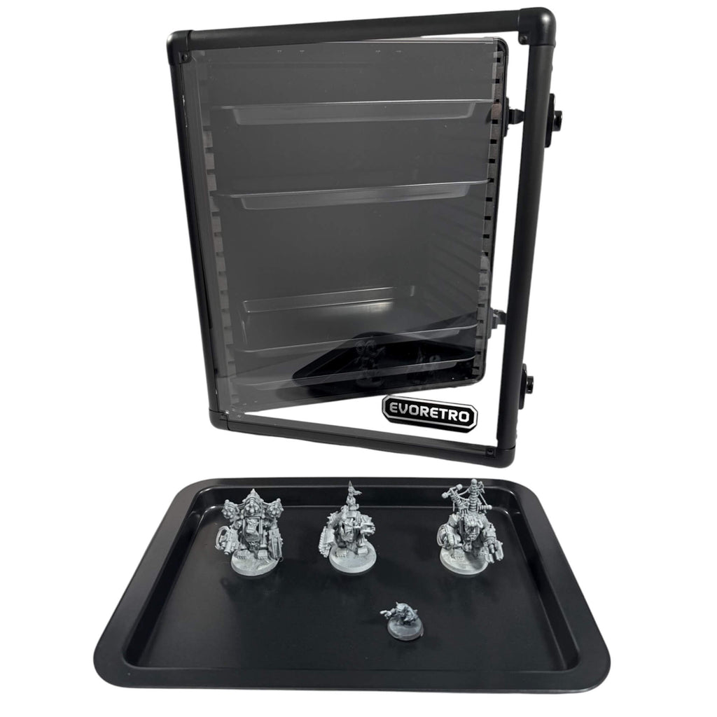 EVORETRO Miniatures Display Case with 5 Magnetic Trays