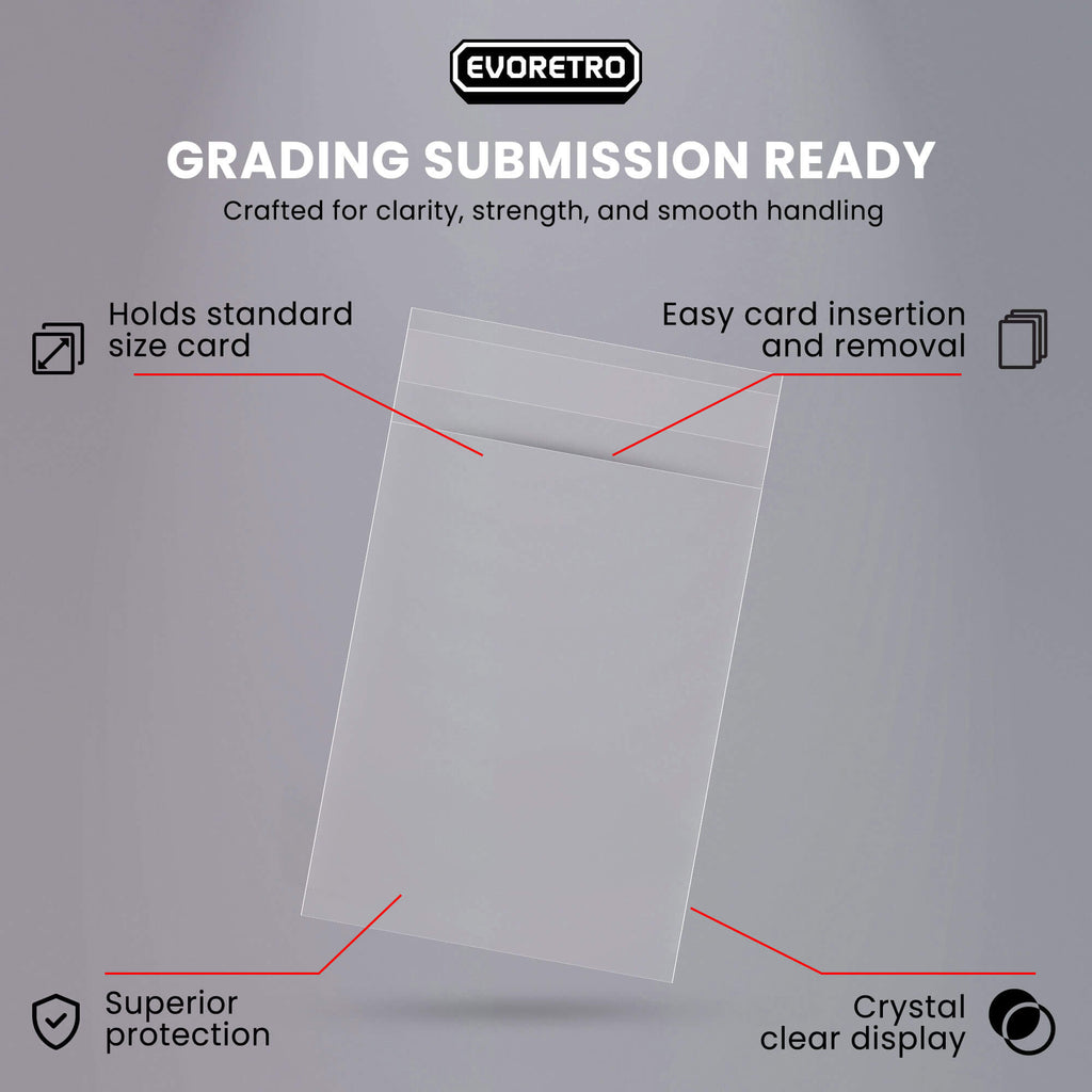 EVORETRO Graded Card Sleeves for Beckett and bumper  – Pack of 100