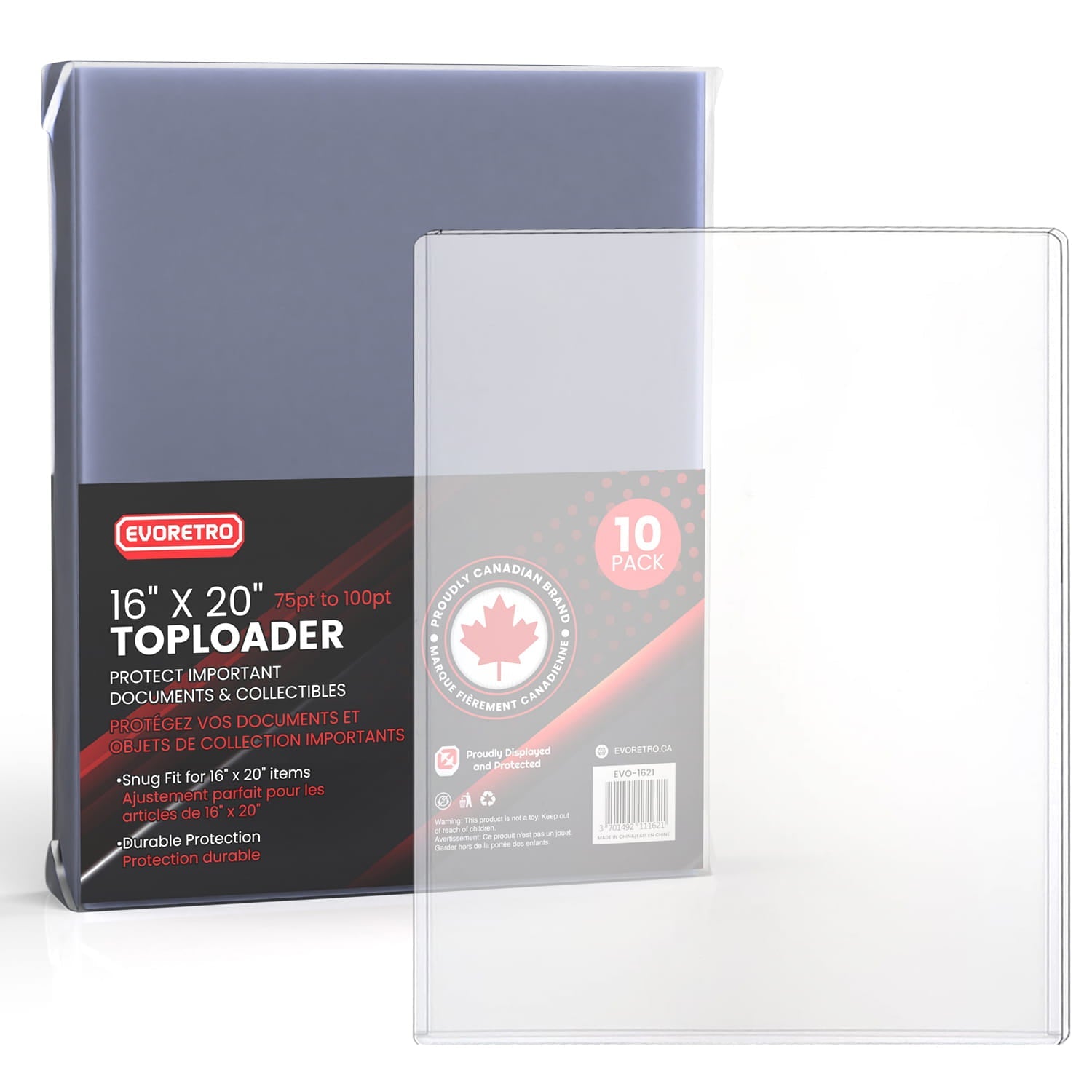 EVORETRO Hard Plastic Toploaders for Photos, Documents & Posters