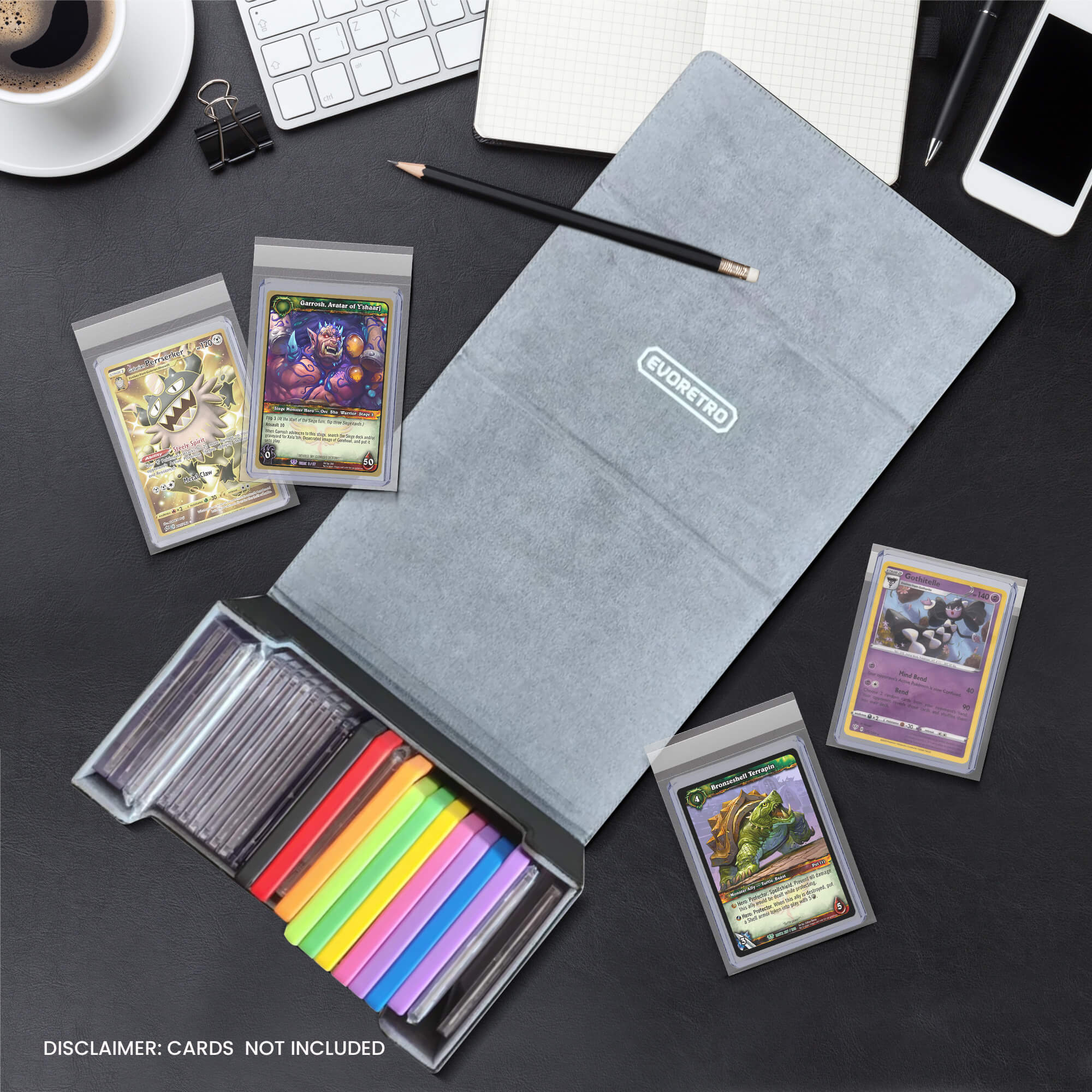 EVORETRO Magnetic Graded Card Deck Storage for 30 Graded Card