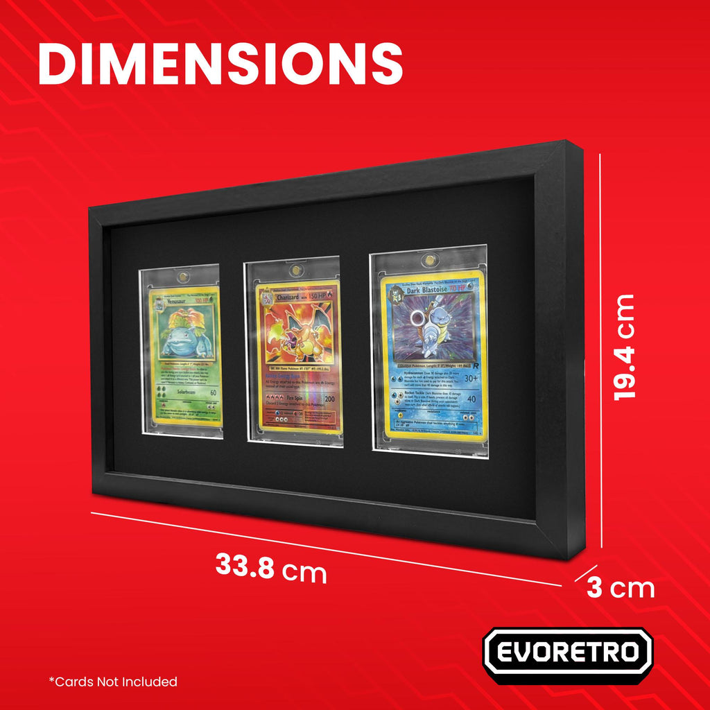 EVORETRO Wooden Display Frame for Magnetic Card Holders