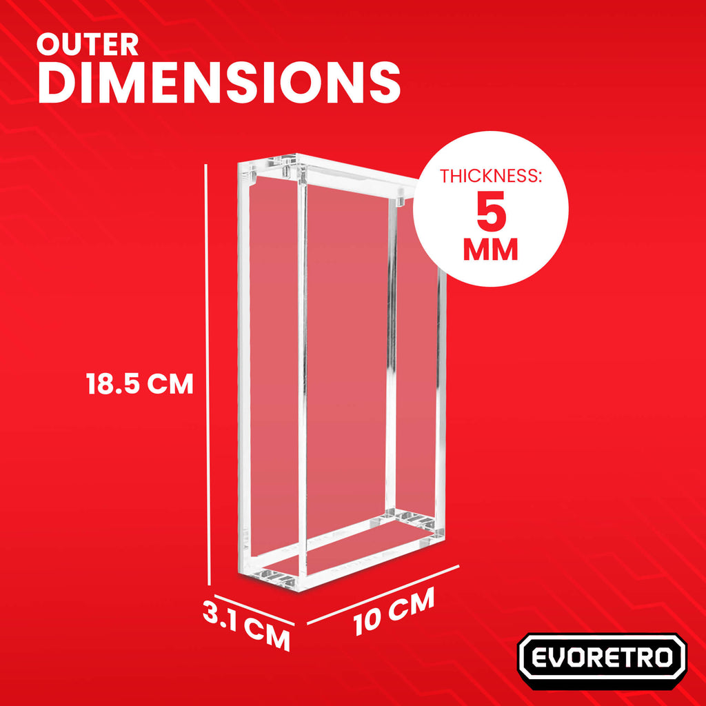 1x EVORETRO Acrylic Display Case for Lorcana Starter Deck Protective Box
