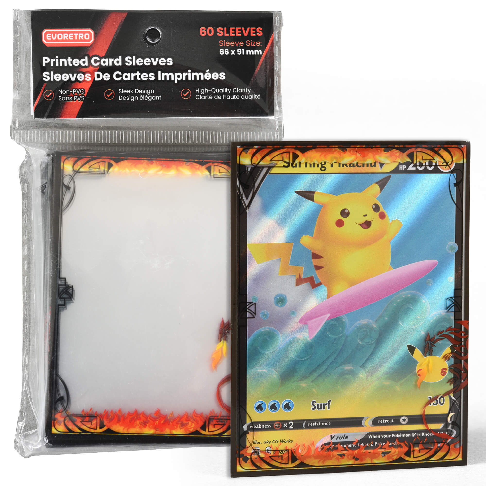 EVORETRO Printed TCG Card Sleeves – Themed Designs for Pokémon, MTG & More