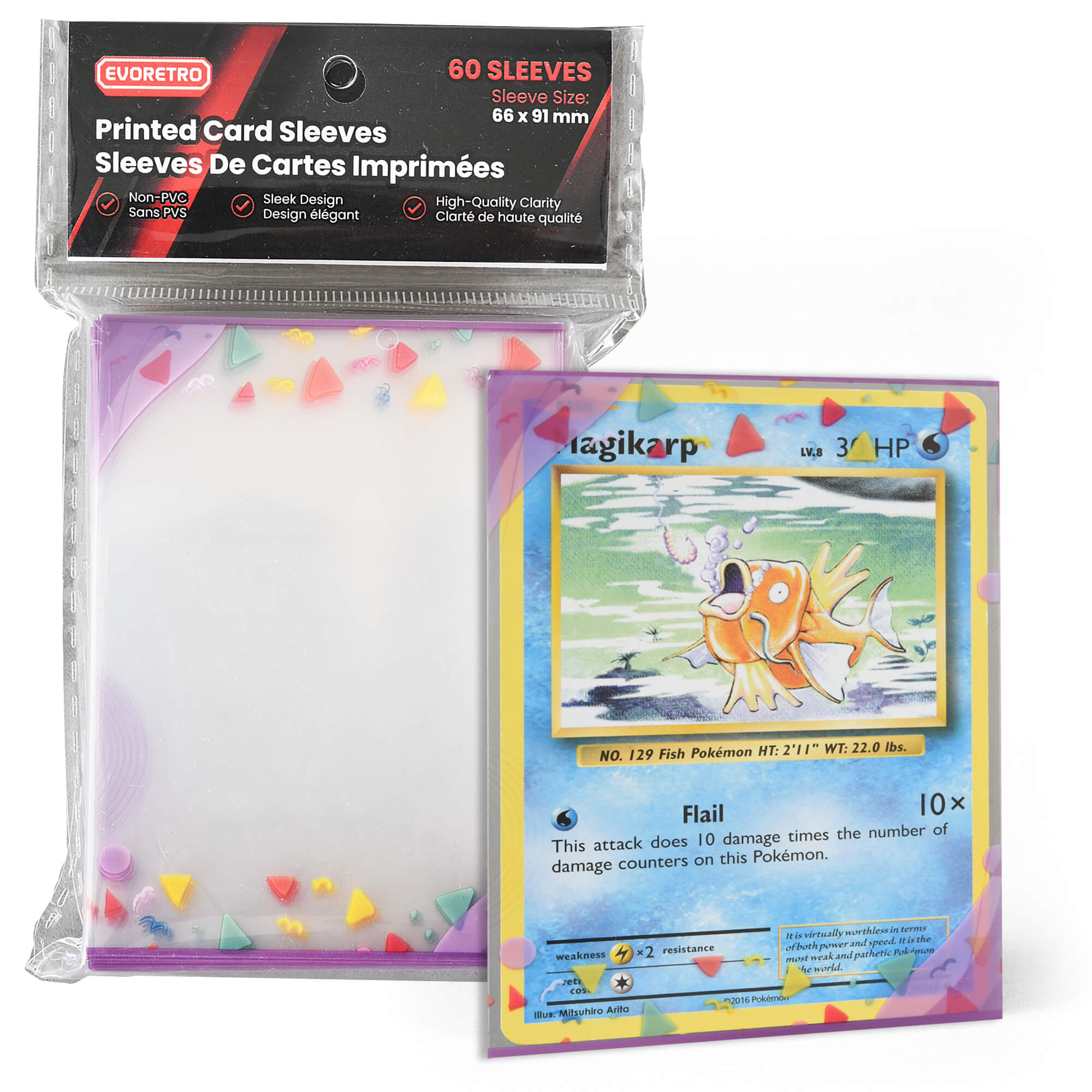 EVORETRO Printed TCG Card Sleeves – Themed Designs for Pokémon, MTG & More